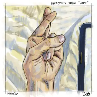 Hope, 10/31, Inktober 2020