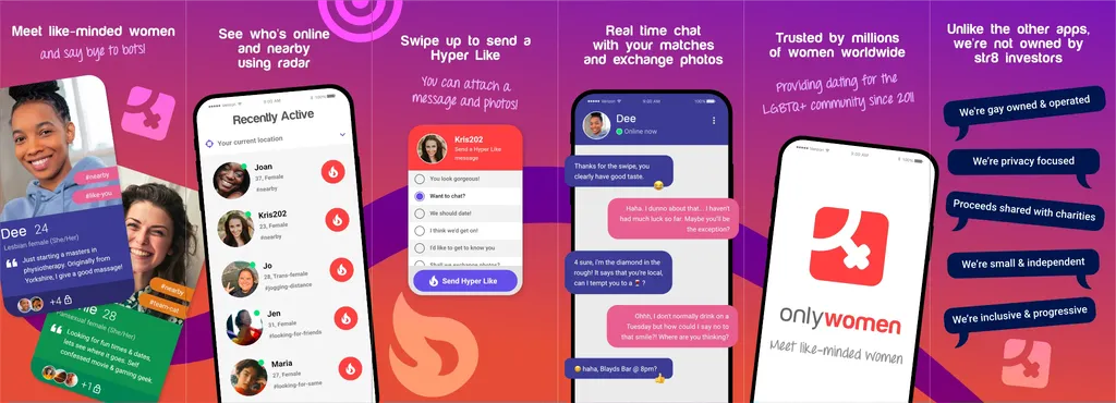 Only Women app screenshots