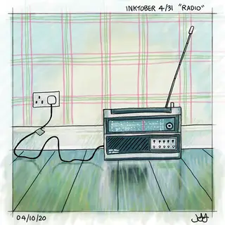 Radio, 4/31, Inktober 2020