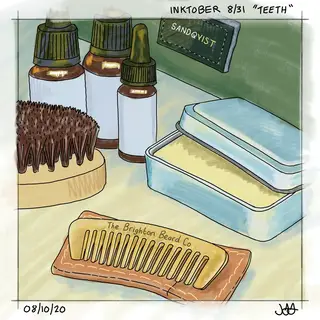 Teeth, 8/31, Inktober 2020