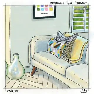 Throw, 9/31, Inktober 2020